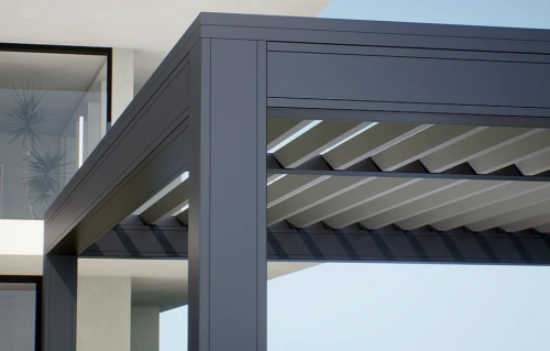 Moderná pergola pri dome
